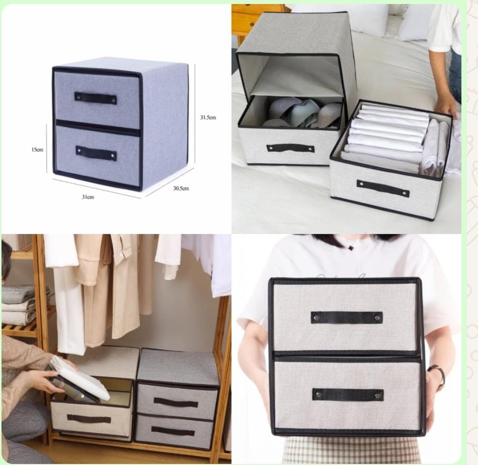 New Waterproof Cotton Linen Clothes Storage Box, Drawer Storage Box, Foldable Drawer Clothes Organizer New Waterproof Cotton Linen Clothes Storage Box, Drawer Storage Box, Foldable Drawer Clothes Organizer